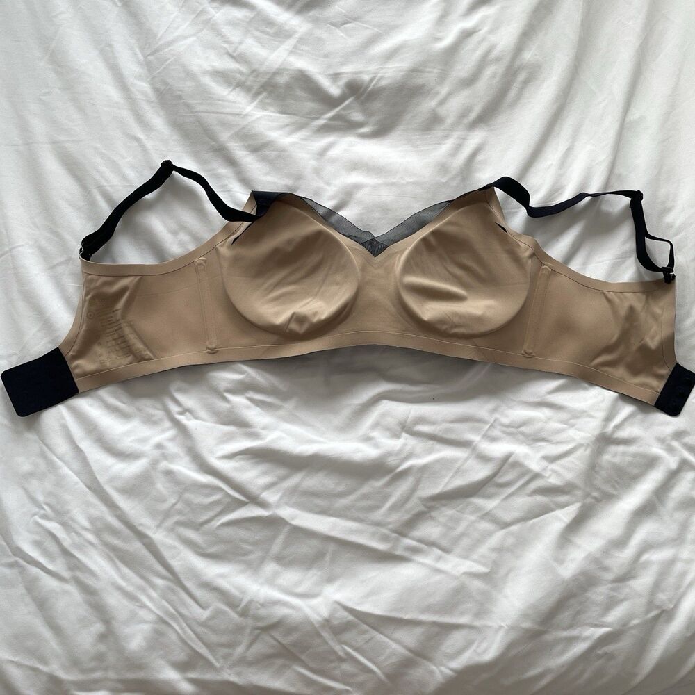 NWOT Honeylove Crossover VNeck Wireless Bra Black Mesh Adjustable Size S 32B-34C - Picture 9 of 10